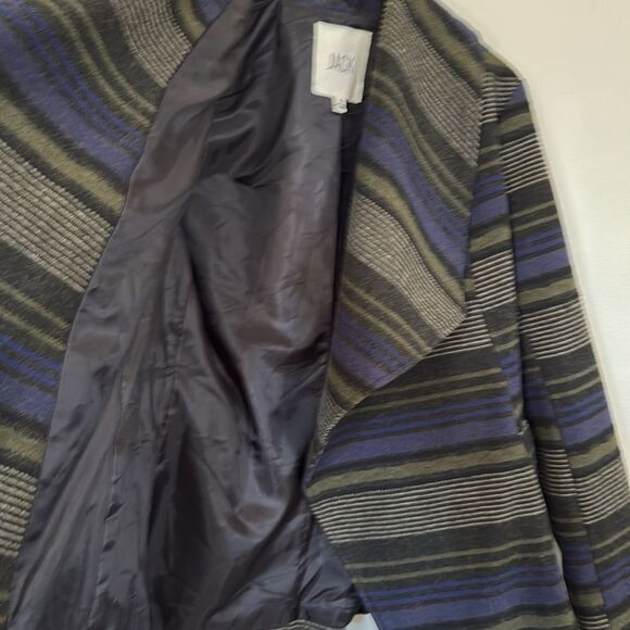 Jack by‎ BB Dakota Striped Waterfall Belted Jacket Draped Open Front Boho SMALL - Picture 6 of 11
